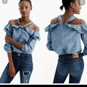 J.Crew off the shoulder top